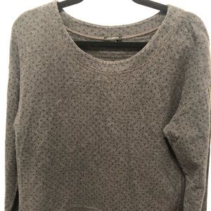 Talbots Grey with Black Polka Dots Top Medium